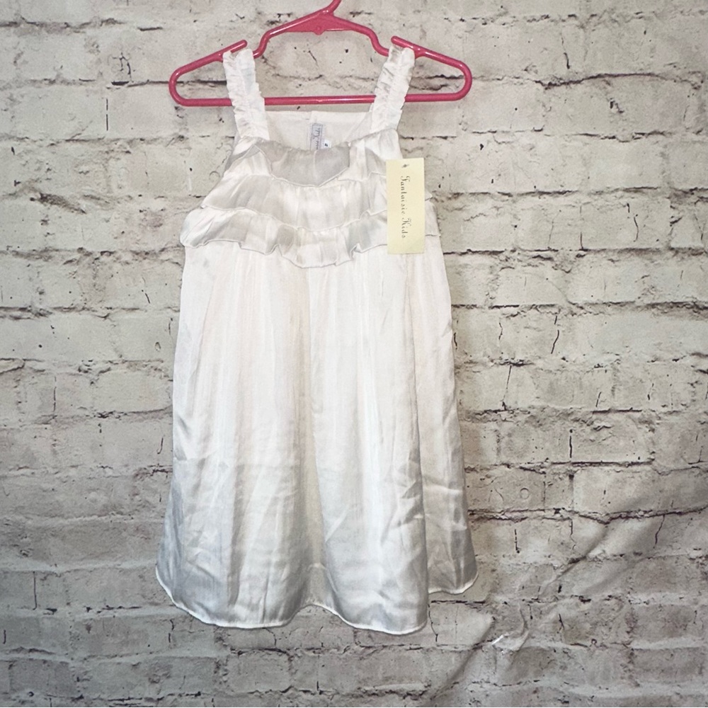Fantasie Kids Elegant White Ruffled Dress NWT